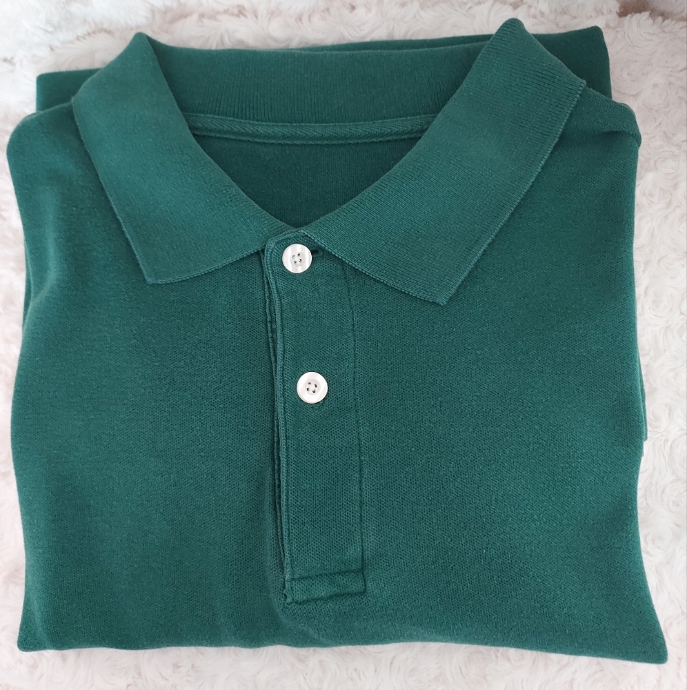 Forrest Green Short Sleeve Polo Shirt XL Office Work Church Everyday Normcore